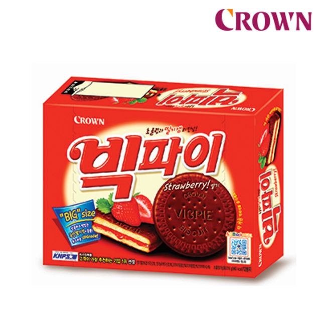 크라운 빅파이 딸기 324g, 간식 베이커리 빵 세트