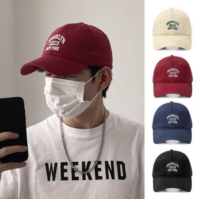볼캡 모자 남여공용 포인트 영문 기본스타일