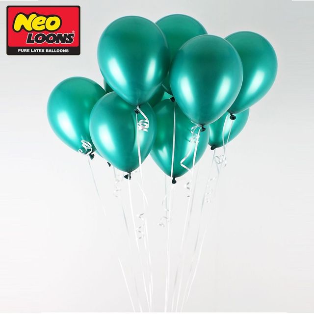 에메랄드그린 라운드풍선 고무풍선 펄에머랄드그린 생일파티 그린 파티 100개입 30cm 생일