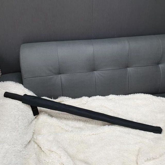 휴대용 장우산 모던 자동 폰지검정 무지 장우산