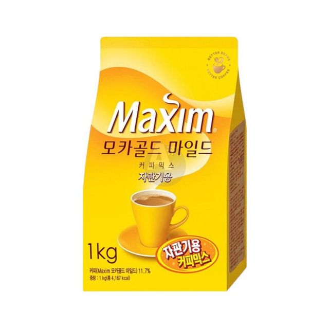 맥심 모카골드 마일드 커피믹스 자판기용 1kg 탕비실