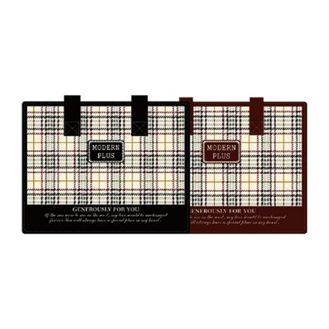 체크 타포린 쇼핑백 지퍼가방 특소 300 x 230 x 150mm 미소산업