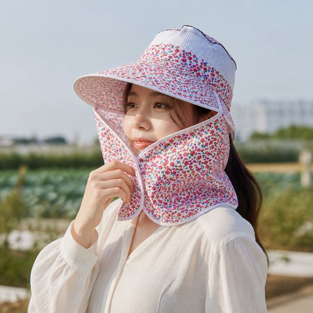농작업모자 자외선 차단 선캡, 야외 밭일 햇볕 차단 모자