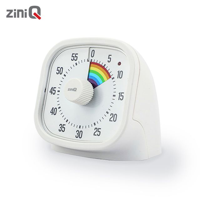 지니큐 무지개컬러 무소음 카운트다운 타이머 공부 베이킹 주방 시간타이머 ZQ-CS200