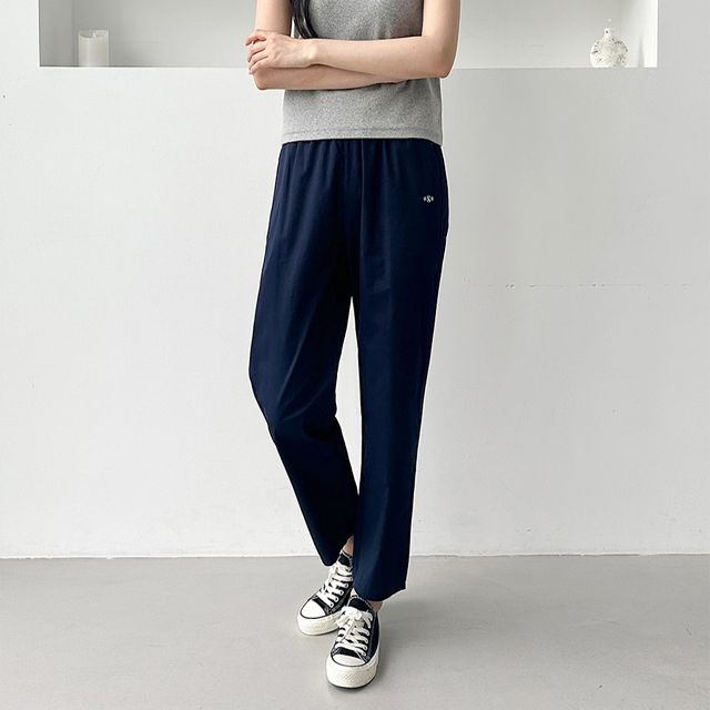 네일튼 허리밴딩 베이직 워싱면바지 편한 데일리팬츠
