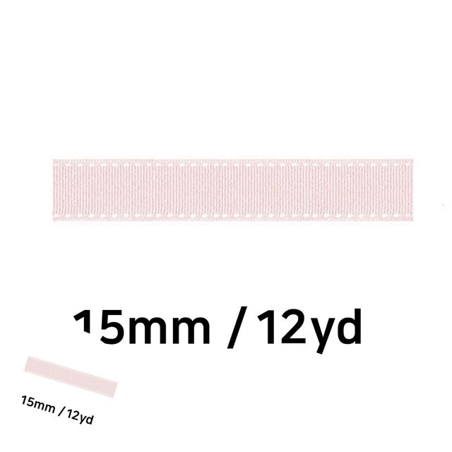 선물리본 리본공예 핑크 리본 골직 스티치 롤 15mm