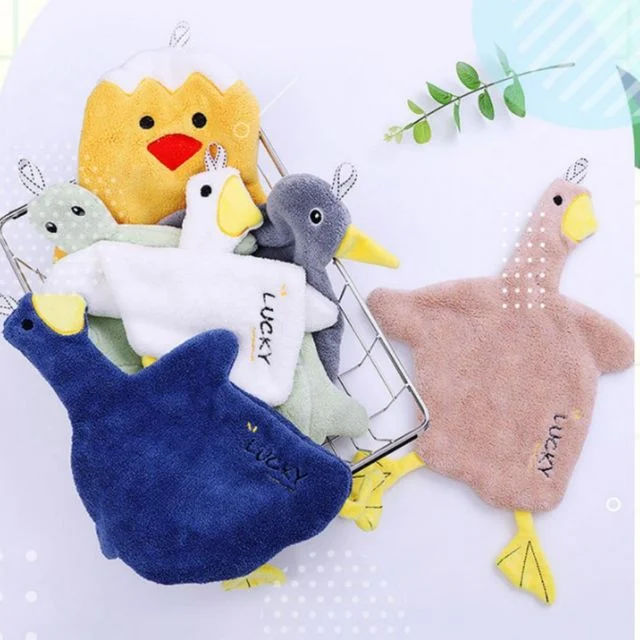 주방타올 핸드타올 주방행주 수건 극세사 타올 핸드타월 키친행주 고리형 손수 오리행주 주방 캐릭터 오리
