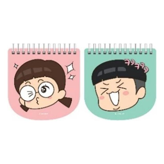 흔한남매 라운드 수첩 색상랜덤 캐릭터 메모장