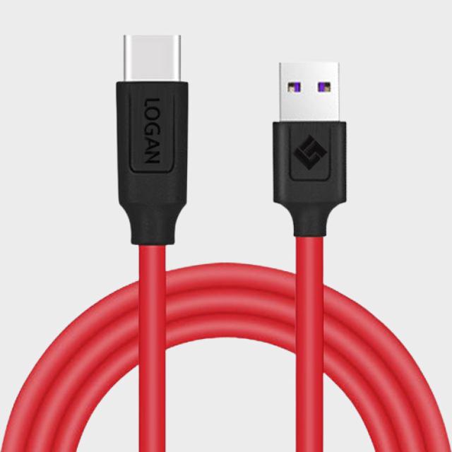 로건 3A 데빌 C타입 USB 고속충전 짧은 케이블 30cm