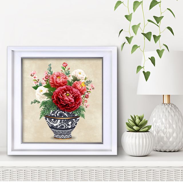벽걸이 액자 목단 그림 30W, 인테리어 벽면 장식 프레임