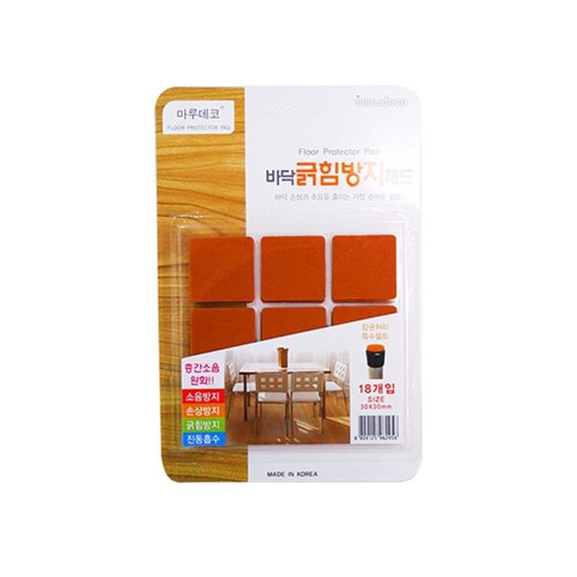마루데코 바닥 긁힘방지 패드(사각 18P)