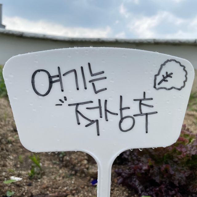 화단 화분 일자형 식물 이름표 팻말 47cm