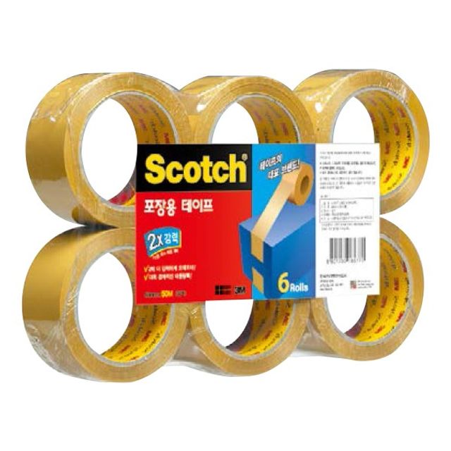 3M 포장용 테이프 3615-6 갈색 48mm x 50M x 6롤