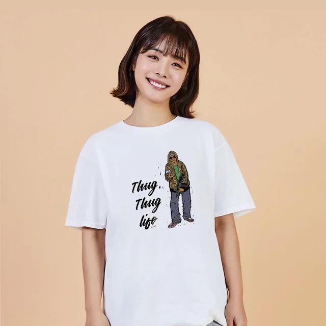 키밍 man 디지털프린팅 오버핏 반팔티셔츠