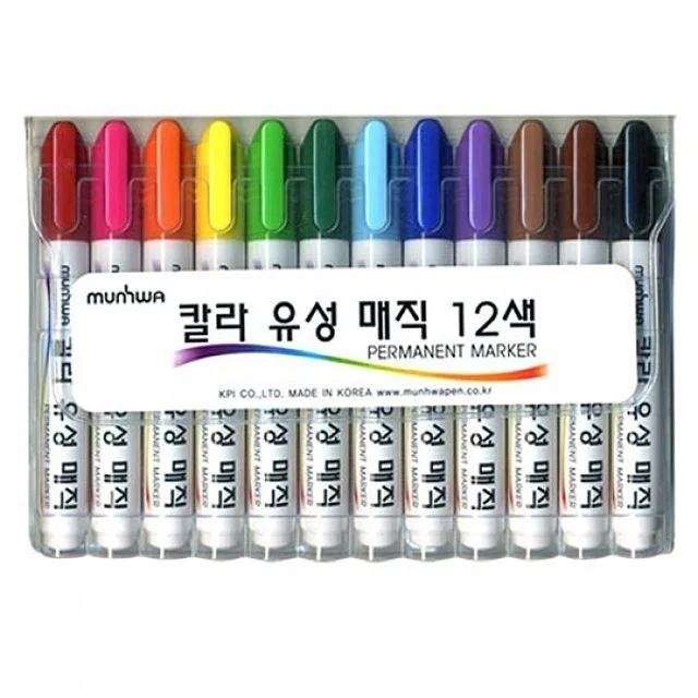 컬러 유성 매직 12색 세트, 그림 그리기용 필기도구