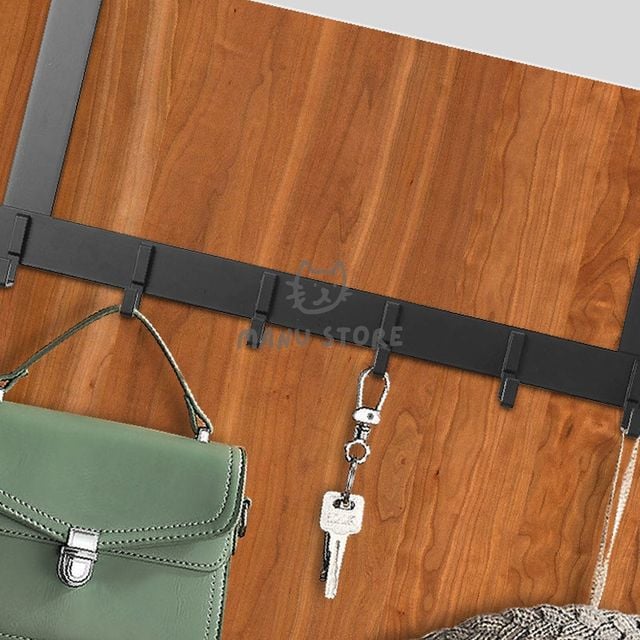 문걸이행거 방문후크 6구 도어 후크 39x18cm 블랙