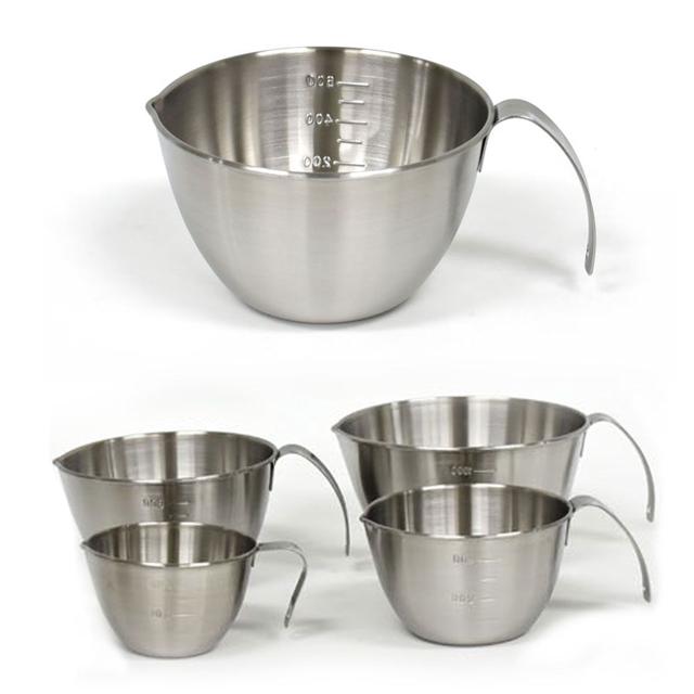 SUS 304 스텐 손잡이 계량컵 500ml 믹싱컵 계량볼