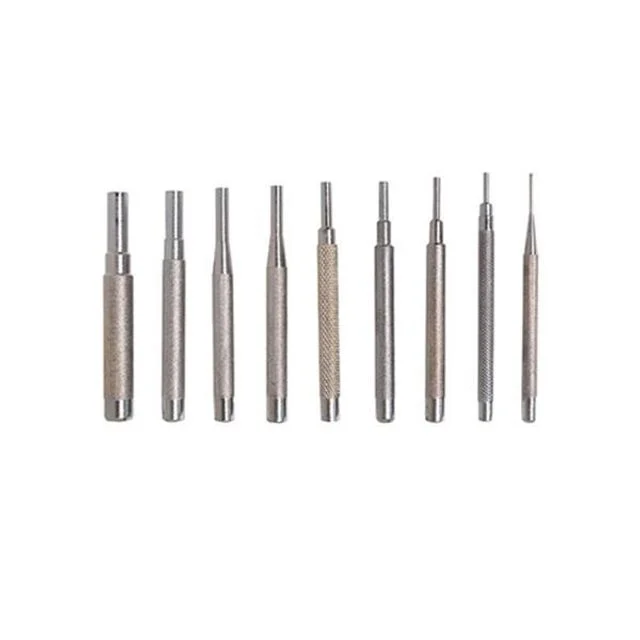 핀펀치세트 9pcs 2-10mm 작업용 펀칭기 금속 가공 공구
