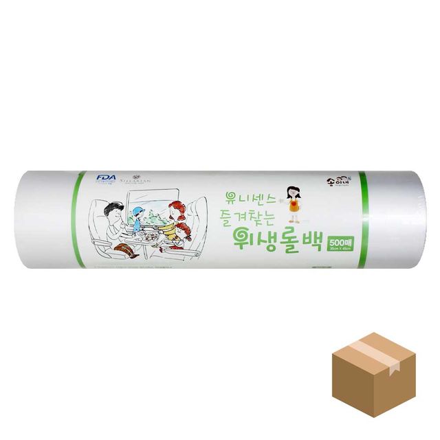 유니센스 위생 롤백 35x45, 500매 12개입