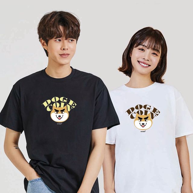 키밍의류 도지코인 시바견 진돗개 반팔티 오버핏