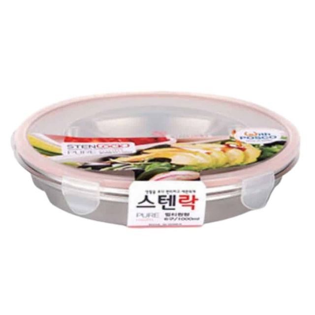 원형 밀폐용기 6구 920ml 원형스텐반찬통 재료보관통6구 스텐밀폐용기