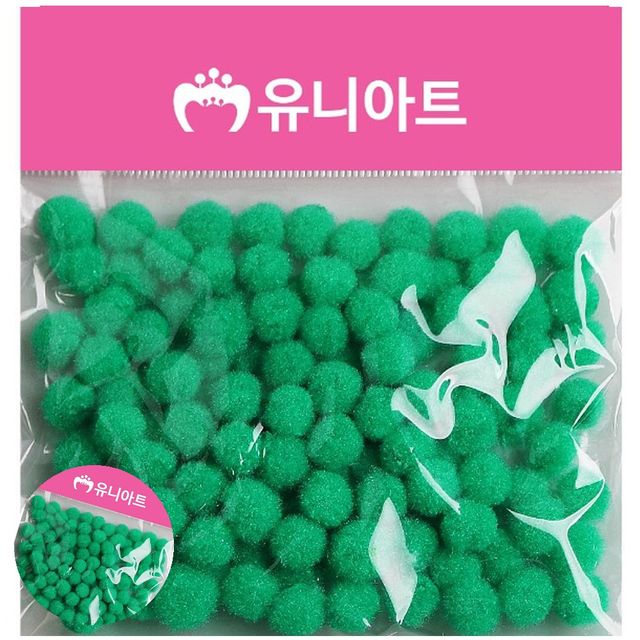 파스텔 뿅뿅이 퐁퐁이 10mm 초록, 미술놀이 완구