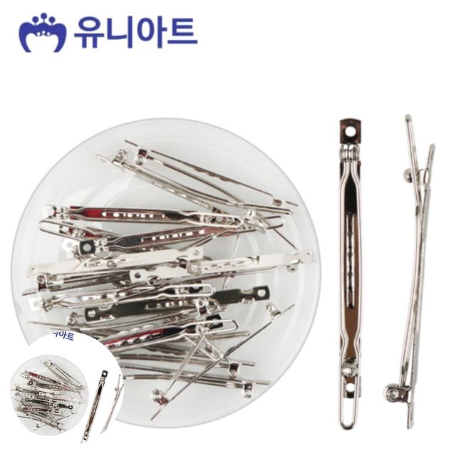 유아머리핀만들기재료 머리핀부자재재료 민자 머리핀 약17개입