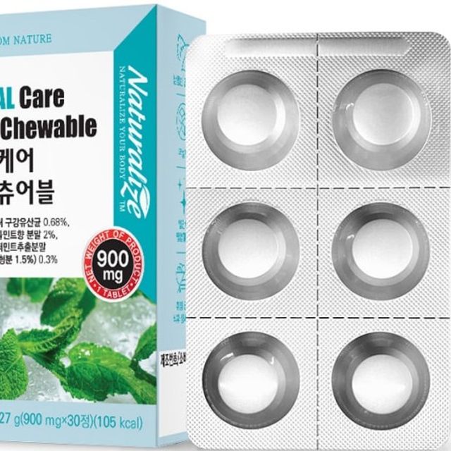 덴탈 케어 민트 츄어블 900mg x 30정 WB