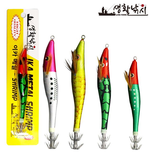 생활낚시 한치 이카메탈 60g 80g 100g 두족류