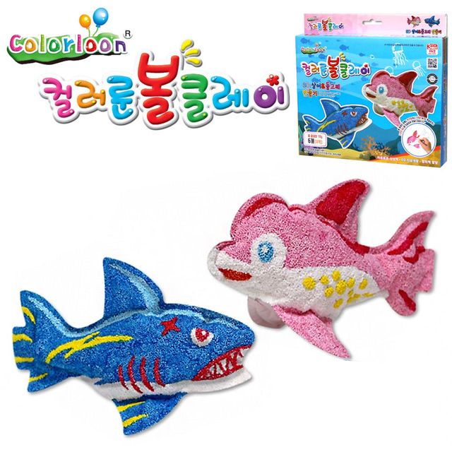 돌고래 2종세트 컬러룬 상어 볼클레이