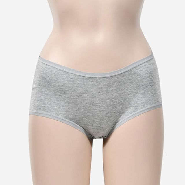 여성 베이직 심플 모달 미디 삼각 팬티 2p 언더웨어