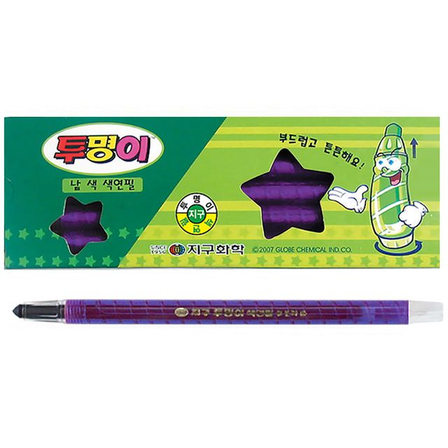 보라 1다스 투명이 색연필 낱색 12자루