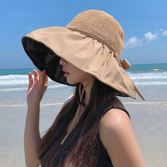 여성 벙거지모자 캠핑 버킷햇 와이드 햇모자