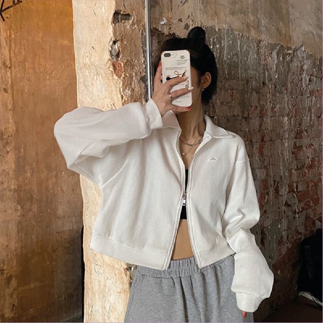 외출복 데일리 집업 트레이닝 와플 가디건 여성복