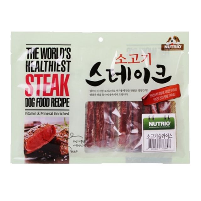 강아지 소고기 스테이스 슬라이스 300g 1P 애견 간식