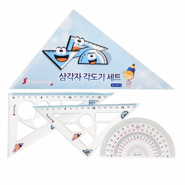 송화 1000 삼각자 각도기세트 SH-S010