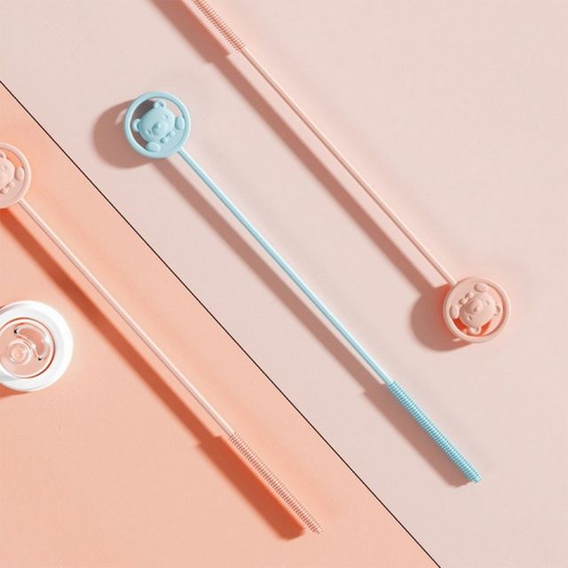 실리콘 소재 빨대 청소용 도구