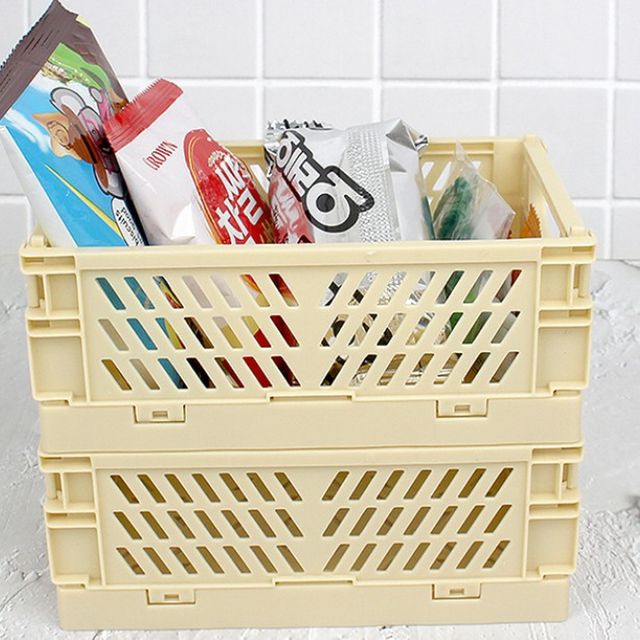 접이식수납트레이 휴대용접이박스 보관용펜트리 펜트리수납함 미니 폴딩박스 접이식