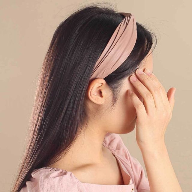 핑크 꼬임헤어 밴드 포인트머리띠 여성헤어밴드
