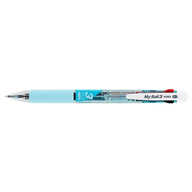 마이펜 마이볼 3색볼펜 블루 0.7mm