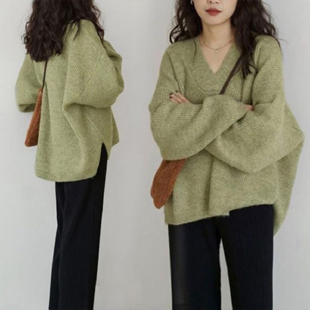 여자 오버핏 니트티 가을 캐주얼 풀오버