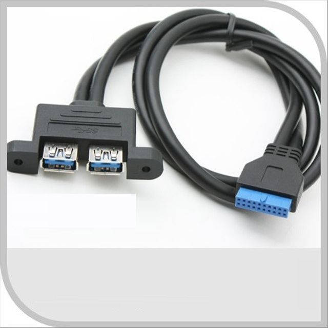 USB 3.0 20핀 to 2xUSB 젠더 어댑터 - 고속 데이터 전송