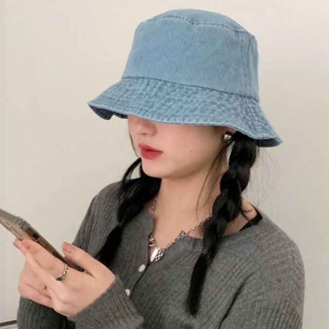 데님 벙거지모자 3컬러 여자 남녀공용벙거지모자 청모