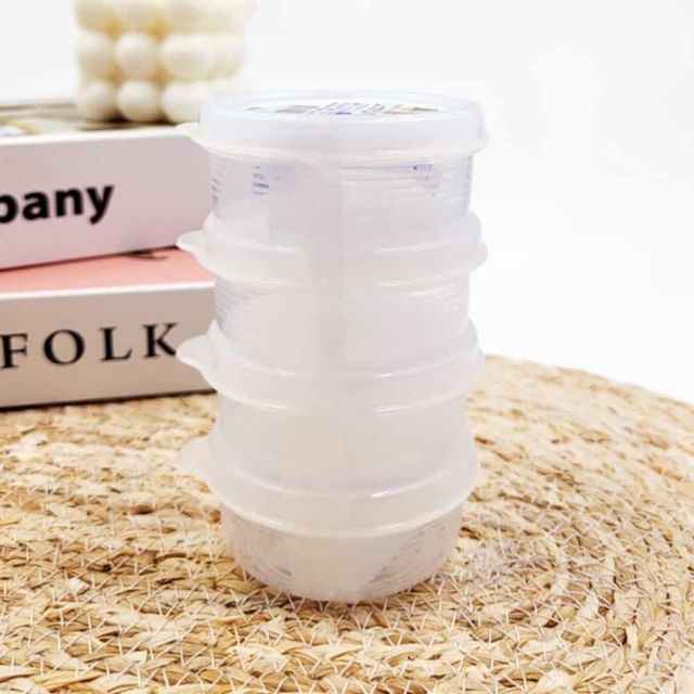 반투명 밀폐통 70mL 4P 전자레인지 플라스틱 용기