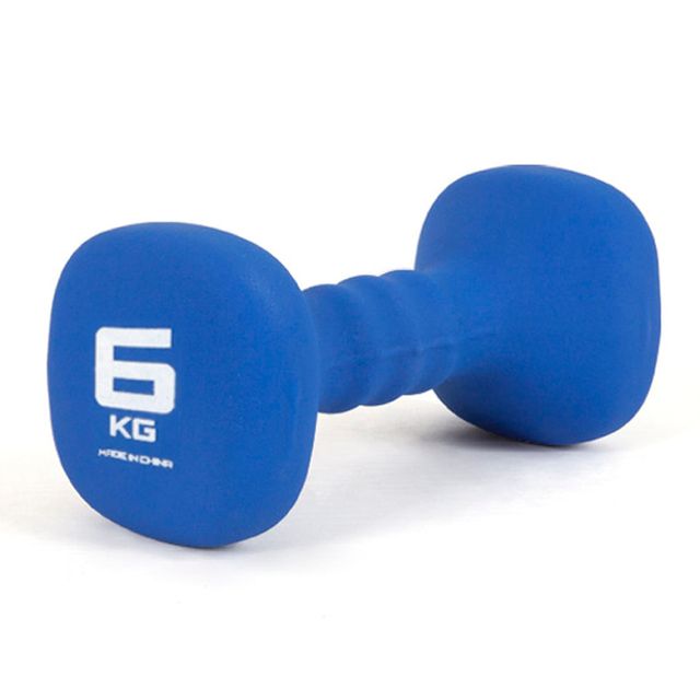 아령 블루 사각아령 네오프렌 단품1개 6kg