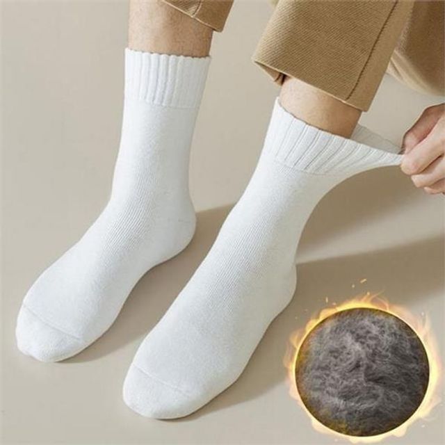 따뜻한 남성 기모 양말 정장 남성 중목 양말 데일리 겨울