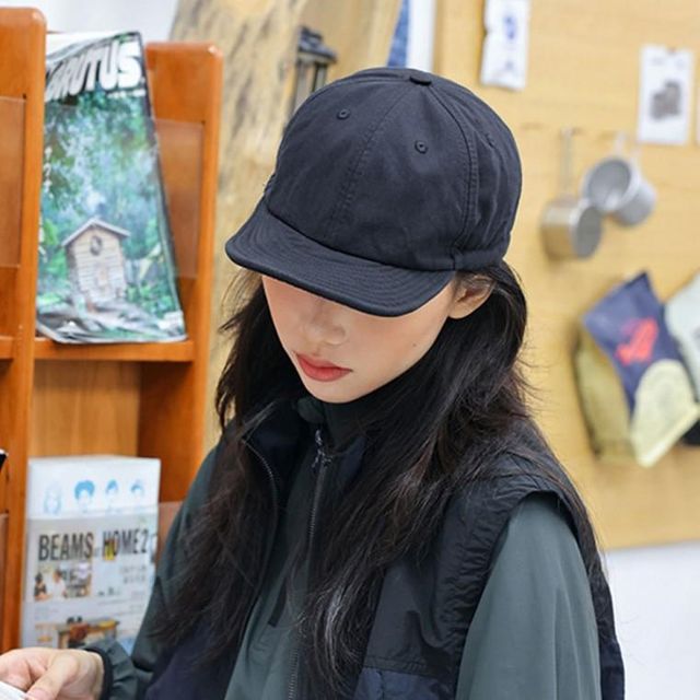 남녀공용 짧은챙 숏캡 스트링 조절 야구모자 캡모자