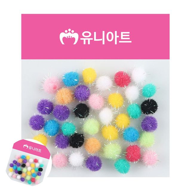 퐁퐁이 머리띠 재료 반짝이 퐁퐁 12mm 혼합 세트