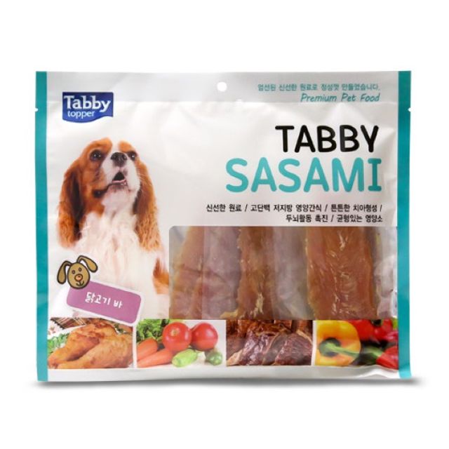 테비 사사미 닭고기바 300g - 강아지 육포 건조 간식