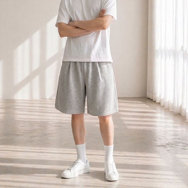 버뮤다 남자 와이드 밴딩 팬츠 남성 트레이닝 운동 벤딩 반바지